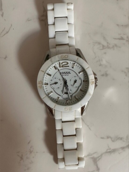 Fossil Women\'s White Ceramic Chronograph Watch main image 13